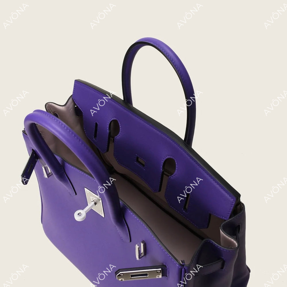 TOKIO SMOOTH PLUM M (30x22x16cm) / SILVER