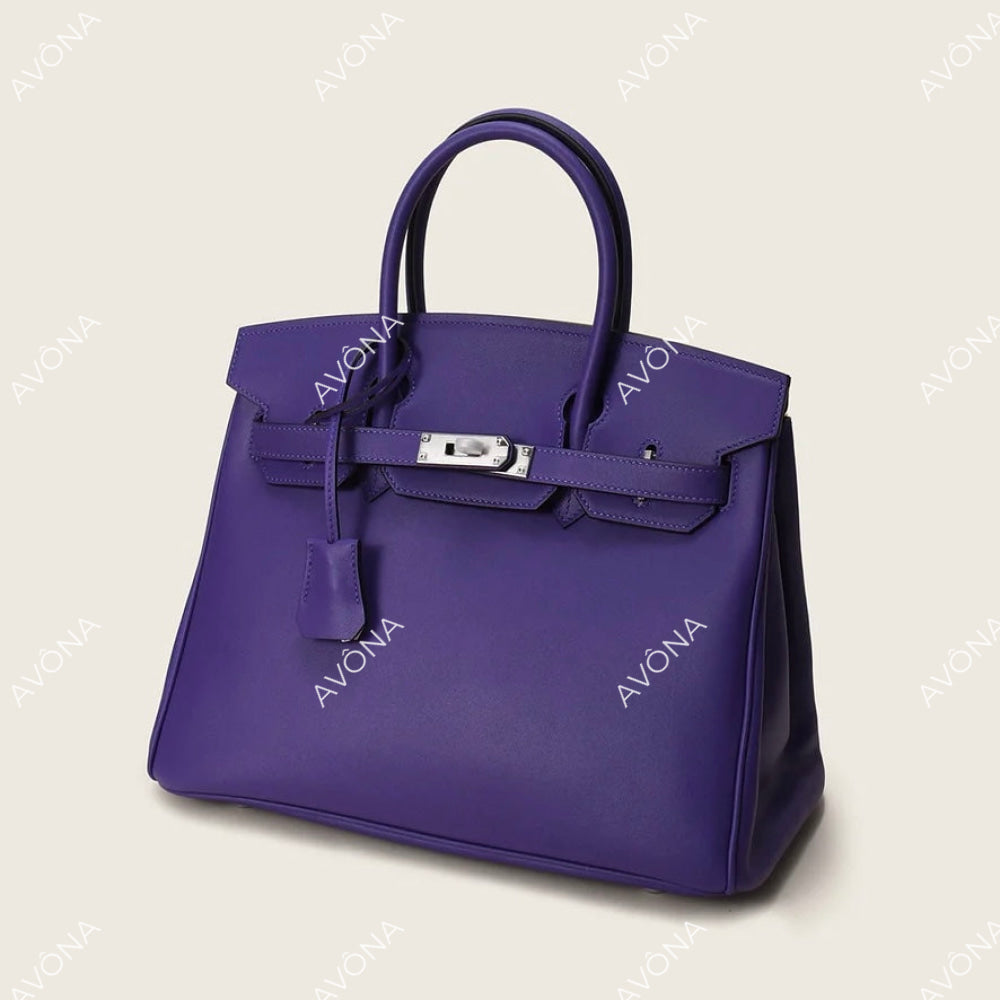 TOKIO SMOOTH PLUM M (30x22x16cm) / SILVER