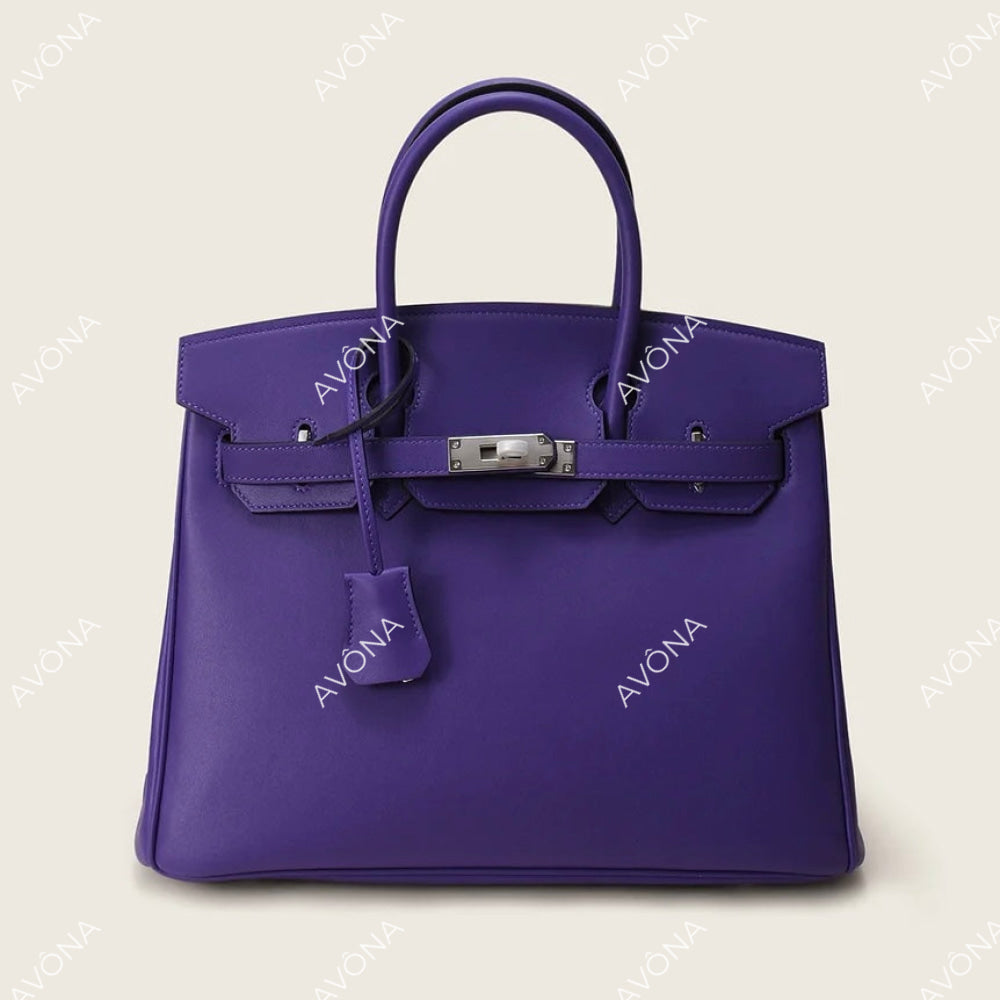 TOKIO SMOOTH PLUM M (30x22x16cm) / SILVER
