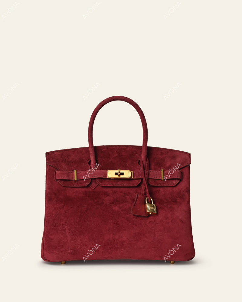 TOKIO SUEDE - CASSIS - M - (W 30 x H 23 x D 15 cm) / GOLD