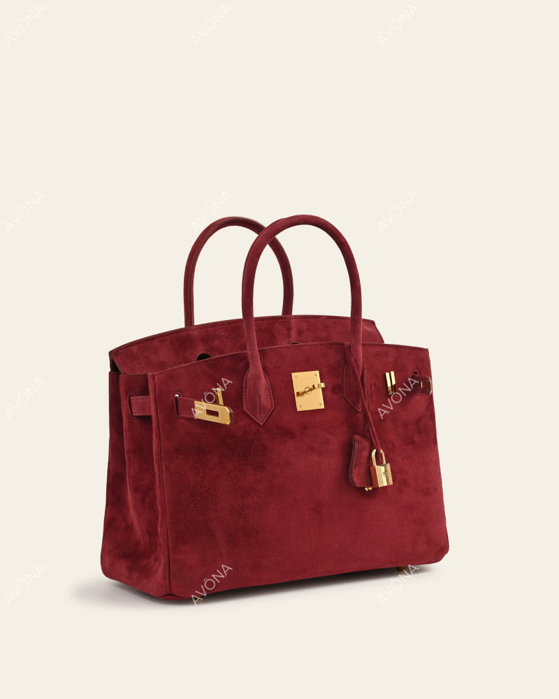 TOKIO SUEDE - CASSIS - M - (W 30 x H 23 x D 15 cm) / GOLD
