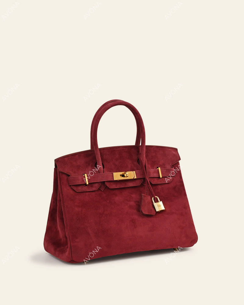 TOKIO SUEDE - CASSIS - M - (W 30 x H 23 x D 15 cm) / GOLD