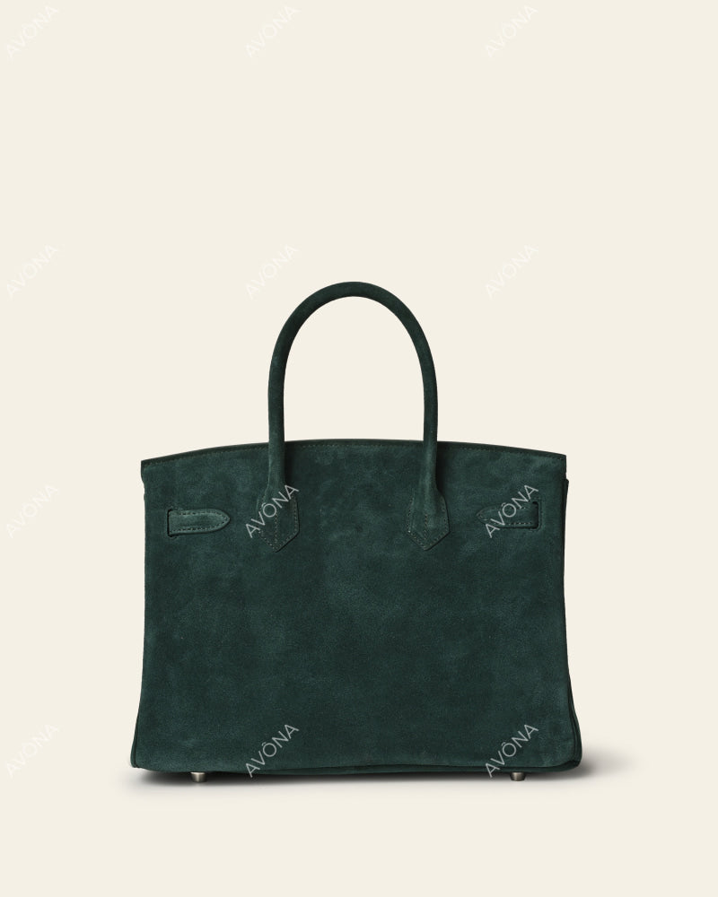TOKIO SUEDE - EMERALD - M - (W 30 x H 23 x D 15 cm) / SILVER