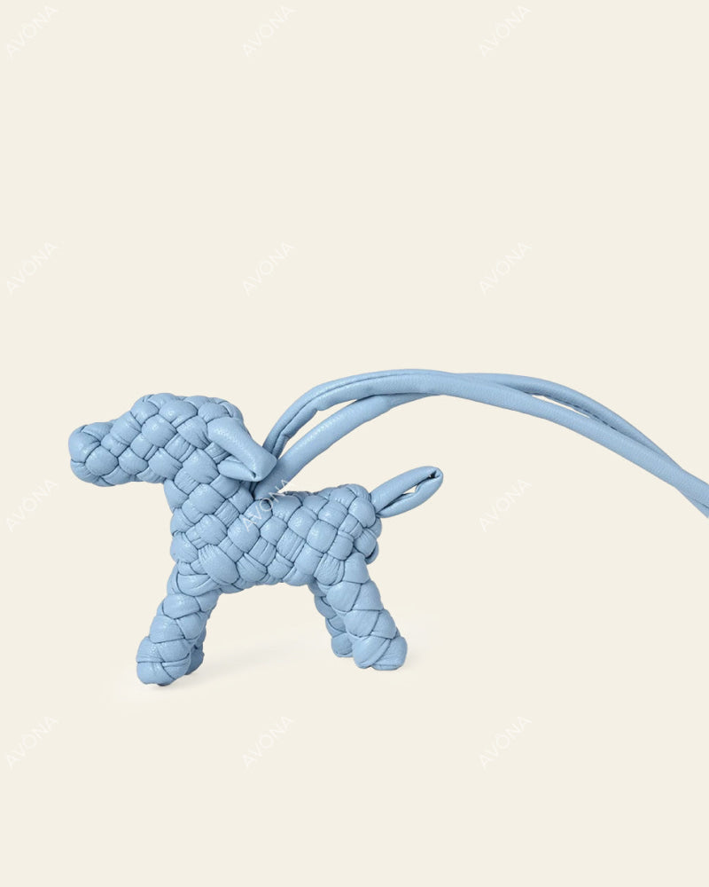 WOVEN PUPPY BAG CHARM - 1