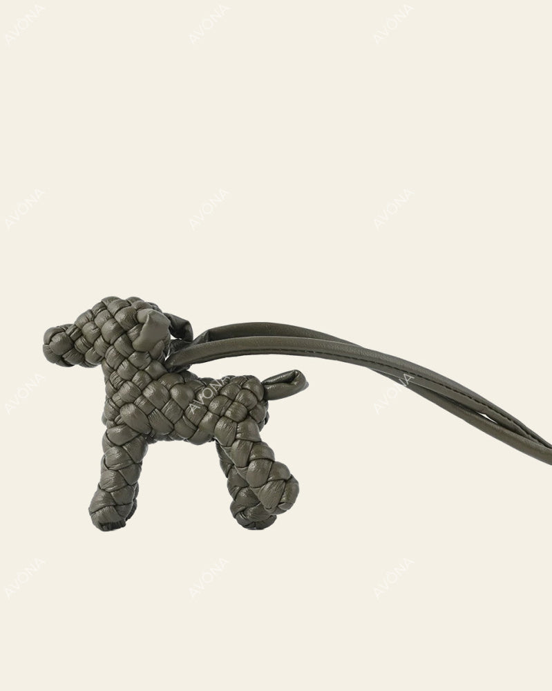 WOVEN PUPPY BAG CHARM - 3