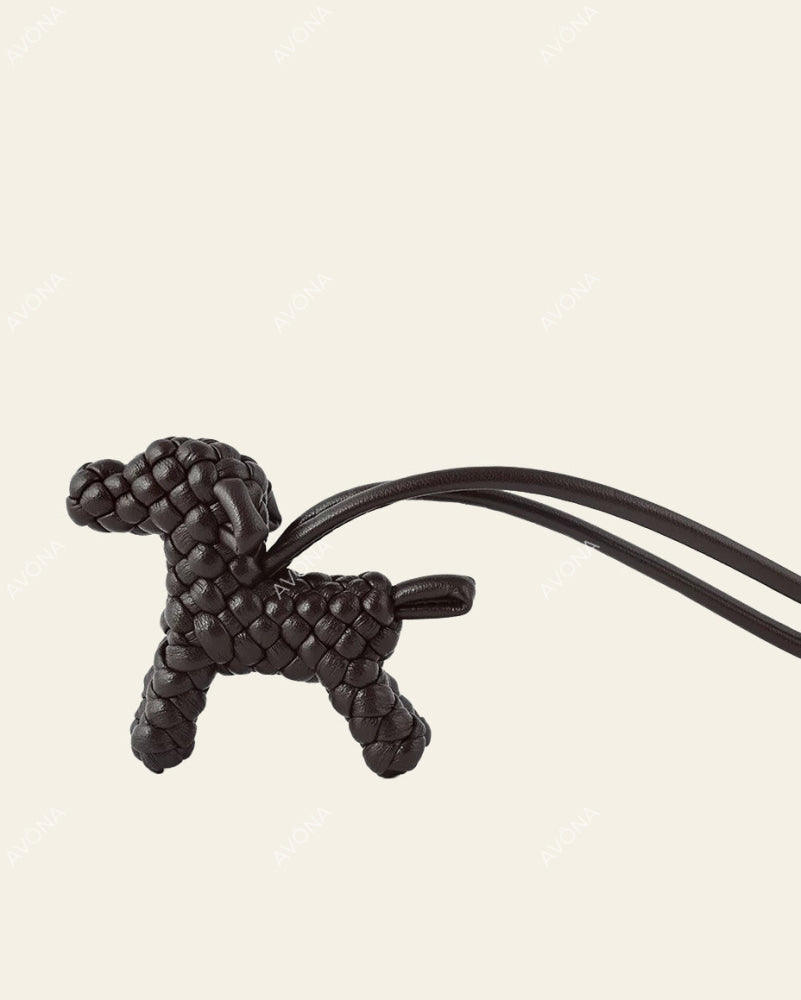 WOVEN PUPPY BAG CHARM - 4