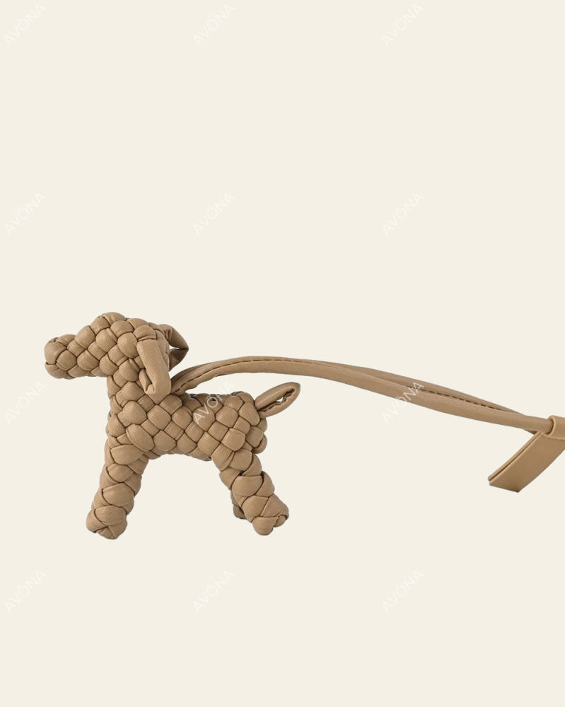 WOVEN PUPPY BAG CHARM - 5