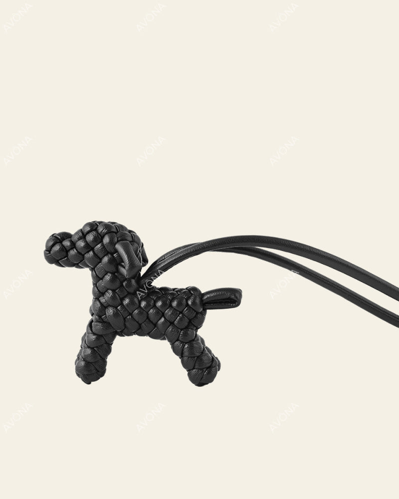 WOVEN PUPPY BAG CHARM - 6