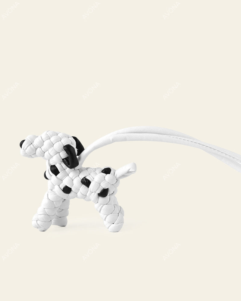 WOVEN PUPPY BAG CHARM - 7