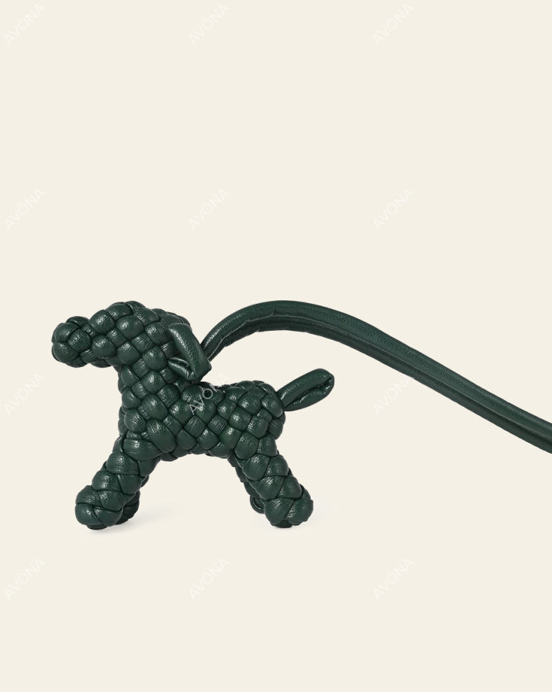 WOVEN PUPPY BAG CHARM - 8