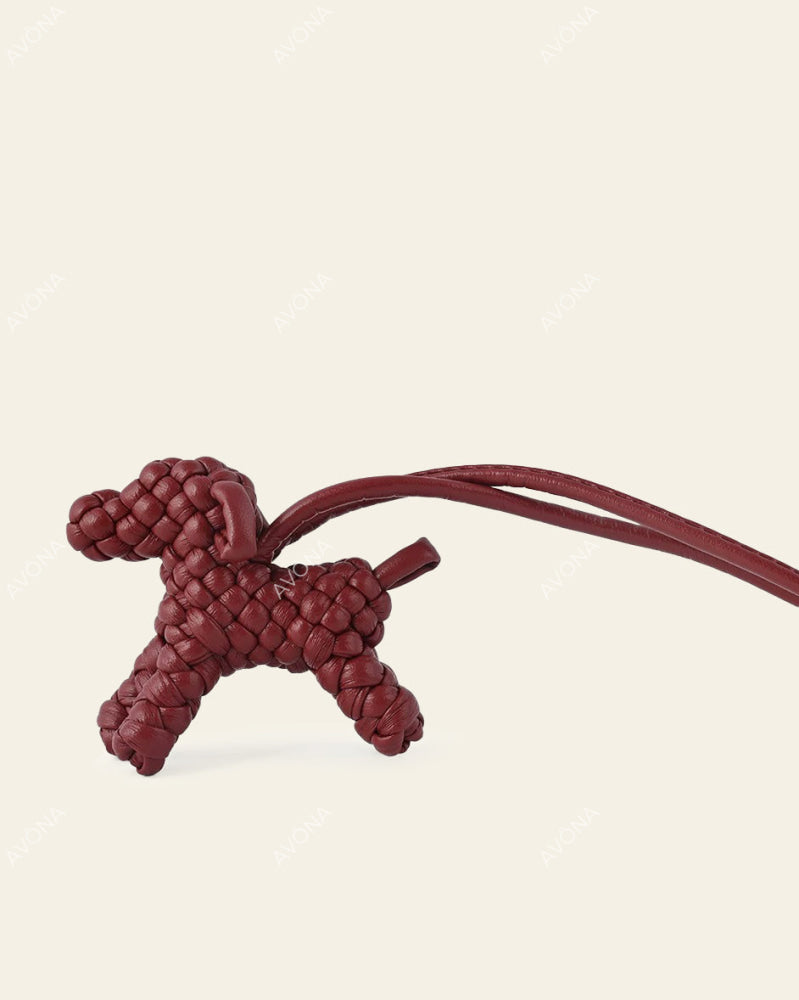 WOVEN PUPPY BAG CHARM - 9